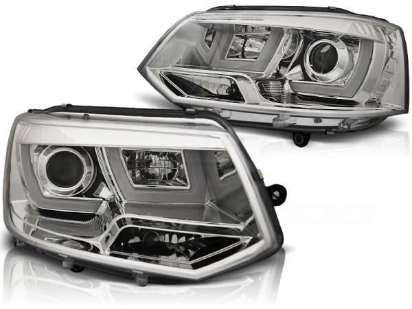 Scheinwerfer DRL LED Tagfahrlicht für VW T5 GP Facelift Bj. 10-15 Chrom
